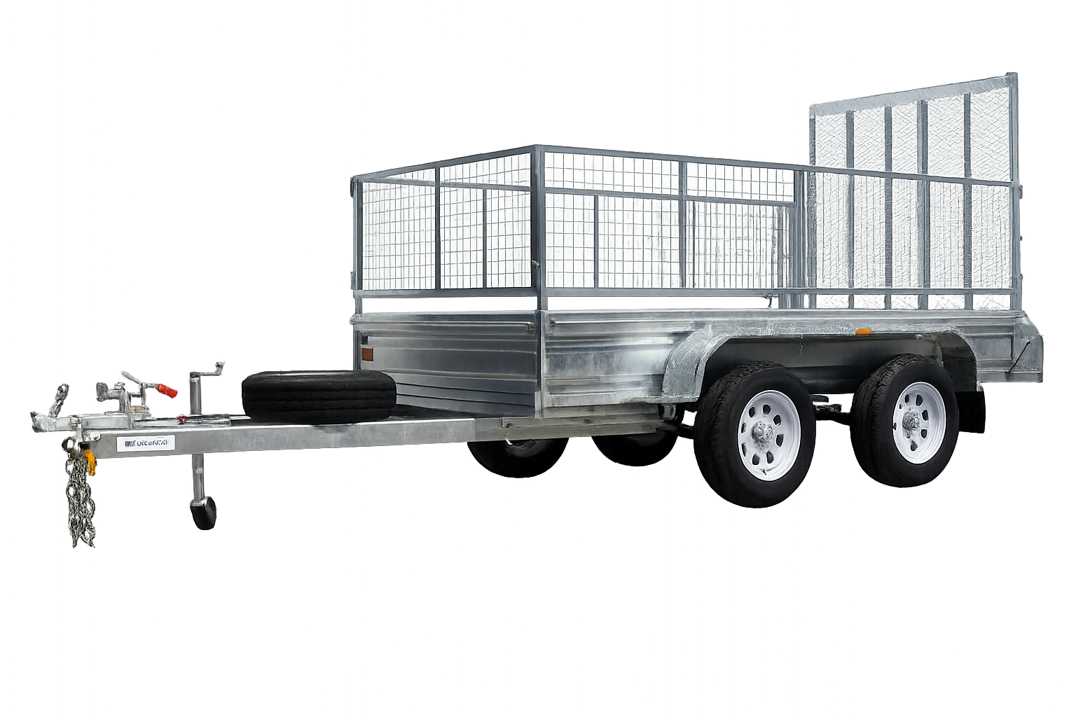 Dual Axle with 10x5 Trailer on transparent